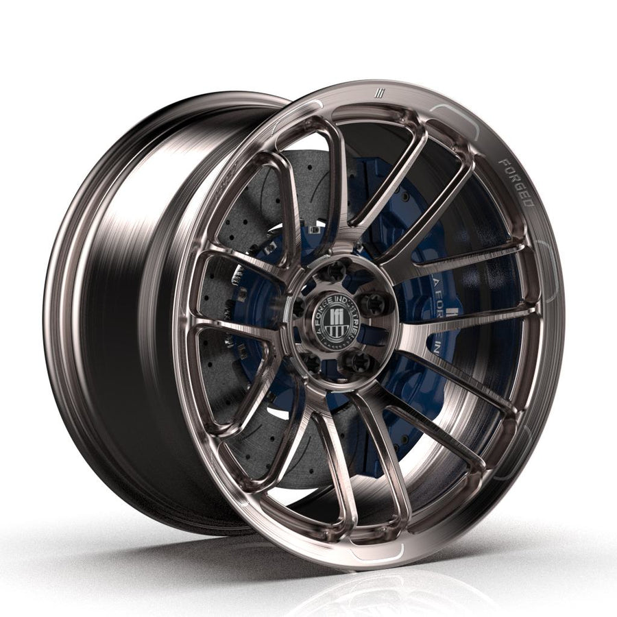 LFI CSF7 forged wheel in brushed bronze finish
