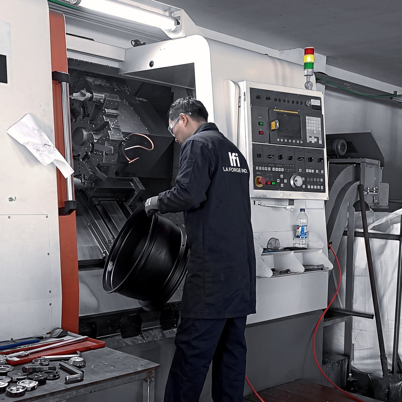 LFI forged wheel blank profiling on CNC lathe