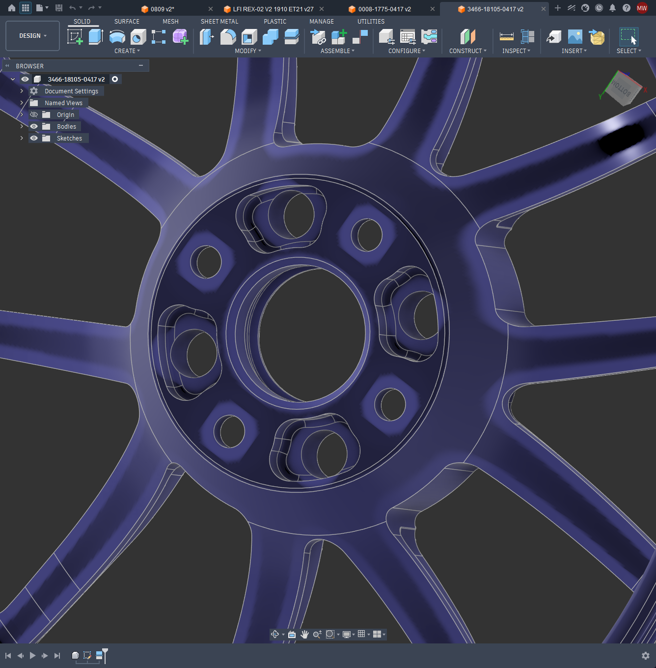LFI forged wheel lightweight engineering render