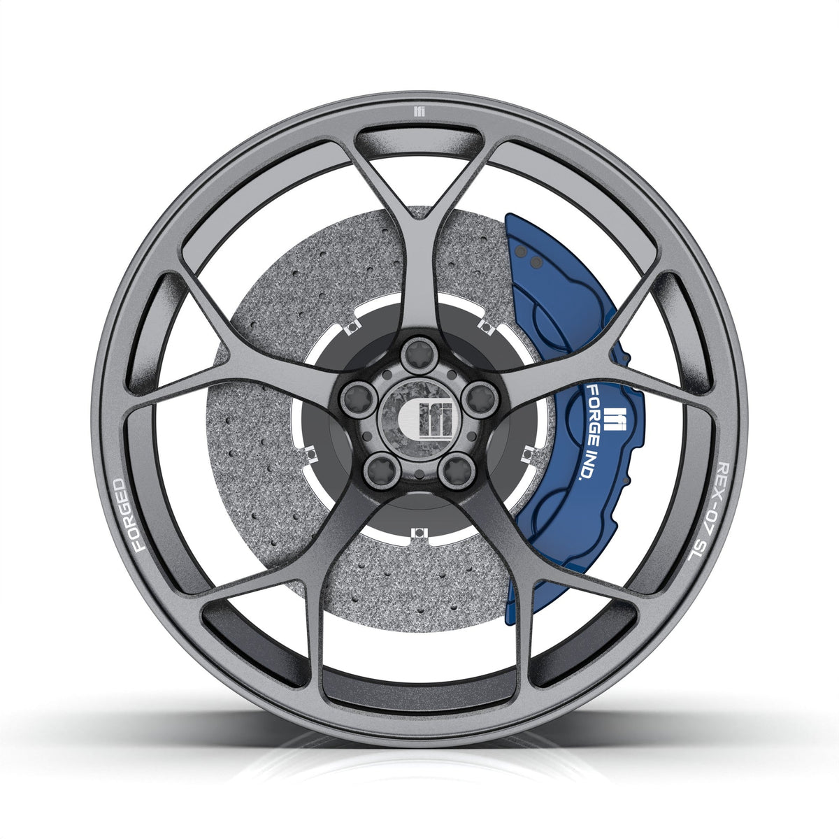 LFI REX-0R Superleggera front render with blue brake caliper