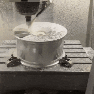 LFI forged wheel 5-axis CNC milling GIF