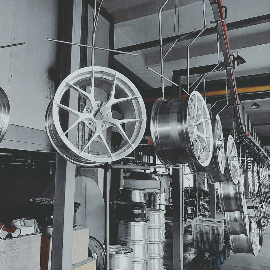 LFI forged wheel high temperature powder coating finish example